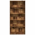 Miniatyrbillede 4 af 10: bogreol 80x24x176 cm konstrueret træ antikt træ