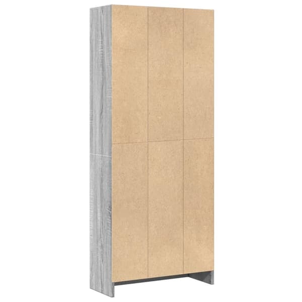 bogreol 60x24x143 cm konstrueret træ grå sonoma-eg
