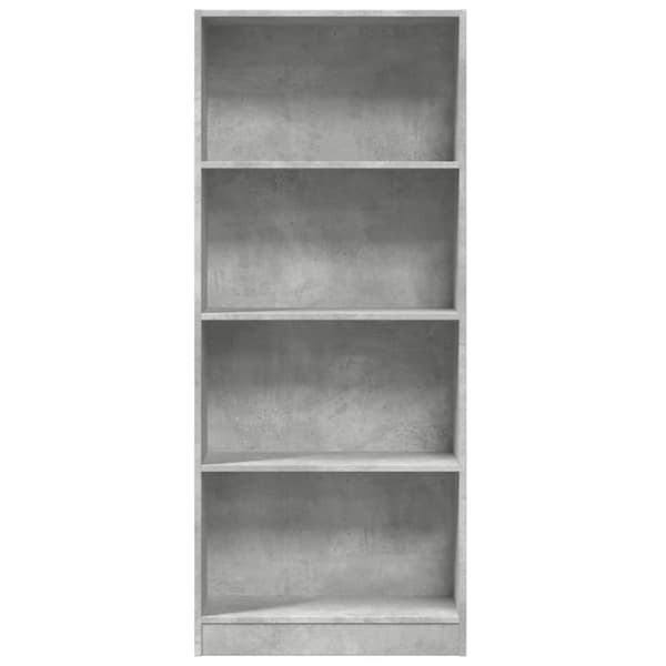 bogreol 60x24x143 cm konstrueret træ betongrå