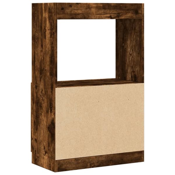 skab 63x33x100 cm konstrueret træ røget egetræsfarve