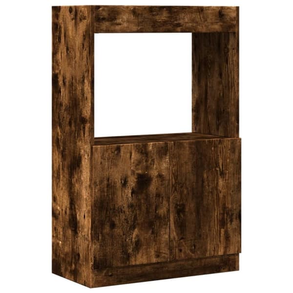 skab 63x33x100 cm konstrueret træ røget egetræsfarve