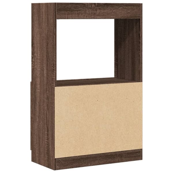 skab 63x33x100 cm konstrueret træ brun egetræsfarve