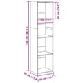 Miniatyrbillede 9 af 10: bogreol 40x30x152 cm konstrueret træ hvid