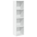 Miniatyrbillede 2 af 10: bogreol 40x30x152 cm konstrueret træ hvid