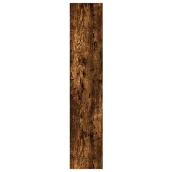 bogreol 60x30x152 cm konstrueret træ røget egetræsfarve