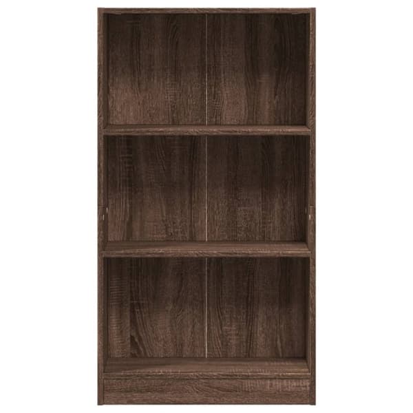 bogreol 60x24x109 cm konstrueret træ brun egetræsfarve