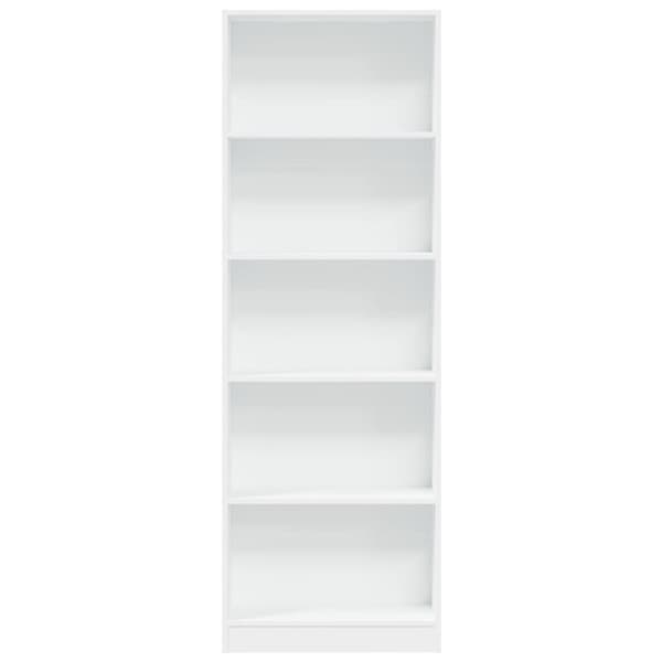 bogreol 60x24x176 cm konstrueret træ hvid