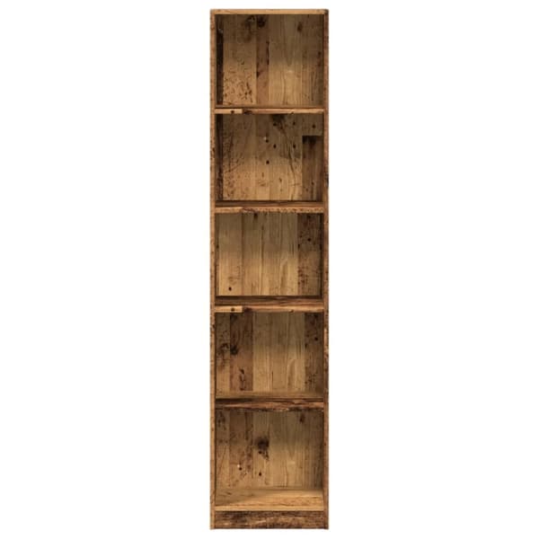 bogreol 40x24x176 cm konstrueret træ antikt træ