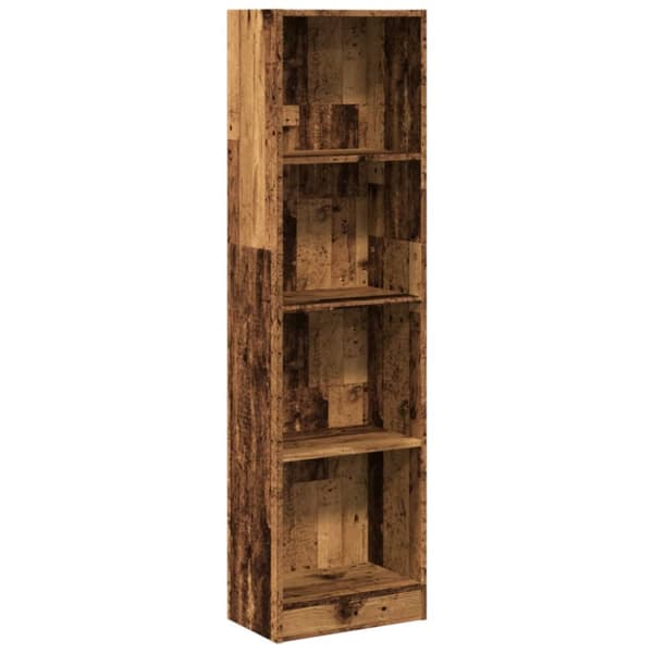 bogreol 40x24x176 cm konstrueret træ antikt træ