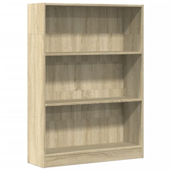 bogreol 80x24x109 cm konstrueret træ sonoma-eg