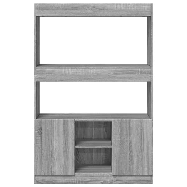 reol 92x33x140 cm konstrueret træ grå sonoma-eg