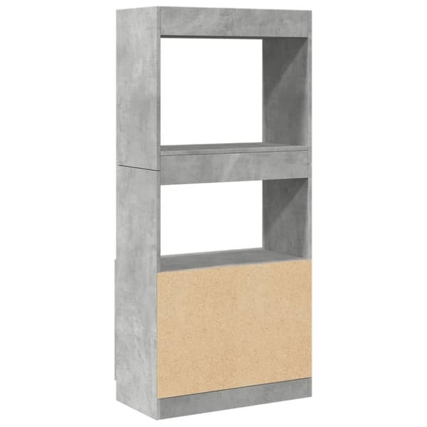 højskab 63x33x140 cm konstrueret træ betongrå