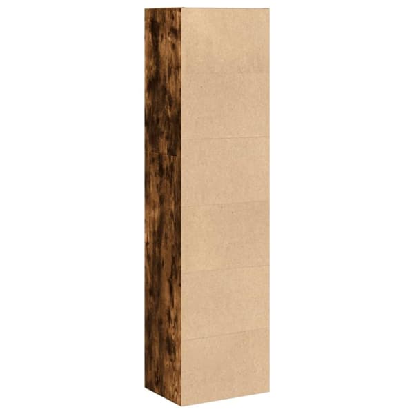 Bokhylla rökfärgad ek 40x30x152 cm konstruerat trä