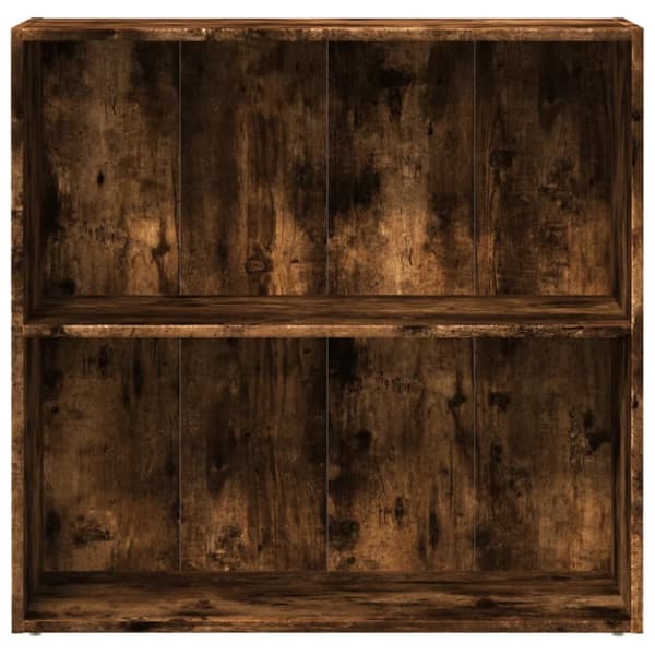 bogreol 80x30x77 cm konstrueret træ røget egetræsfarve