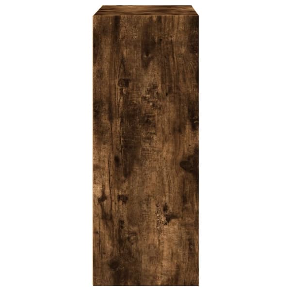 bogreol 80x30x77 cm konstrueret træ røget egetræsfarve