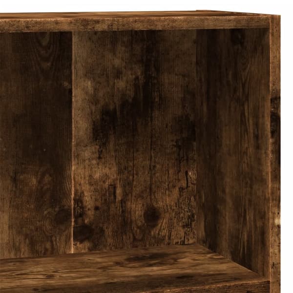 bogreol 80x30x77 cm konstrueret træ røget egetræsfarve