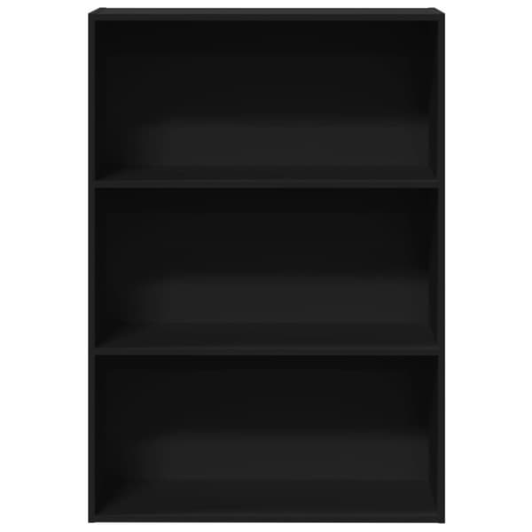 bogreol 80x30x114 cm konstrueret træ sort