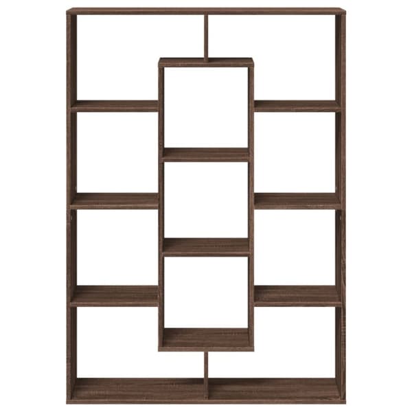 bogreol 102x29x143 cm konstrueret træ brun egetræ