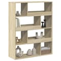 Miniatyrbillede 3 af 10: bogreol 100x33x125,5 cm konstrueret træ sonoma-eg