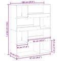 Miniatyrbillede 9 af 10: bogreol 100x33x125,5 cm konstrueret træ sonoma-eg