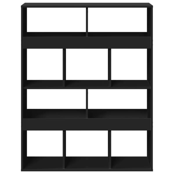 bogreol 100x33x125,5 cm konstrueret træ sort