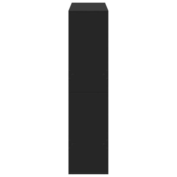 bogreol 100x33x135 cm konstrueret træ sort