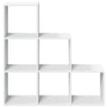 Miniatyrbillede 5 af 10: bogreol/rumdeler 99x29x99 cm 3 niveauer konstrueret træ hvid