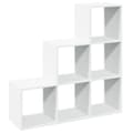 Miniatyrbillede 7 af 10: bogreol/rumdeler 99x29x99 cm 3 niveauer konstrueret træ hvid
