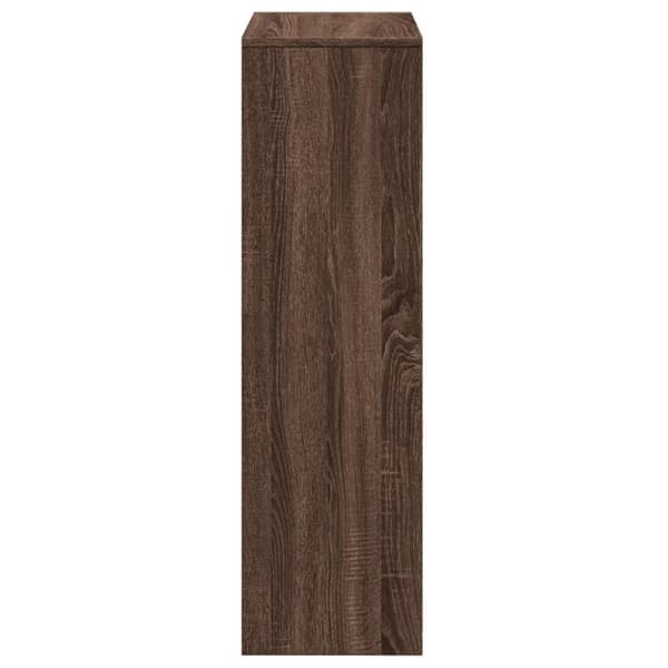 bogreol/rumdeler 99x29x99 cm 3 niveauer konstrueret træ brun eg