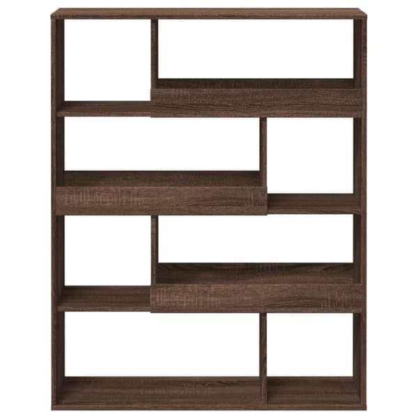 rumdeler 100x33x125,5 cm konstrueret træ brun egetræsfarve
