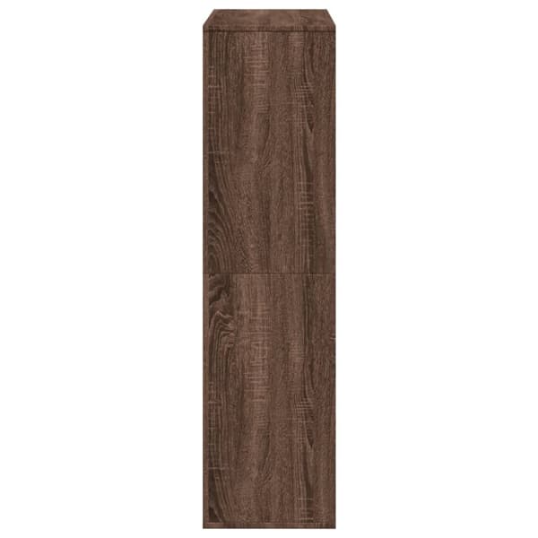 rumdeler 100x33x125,5 cm konstrueret træ brun egetræsfarve