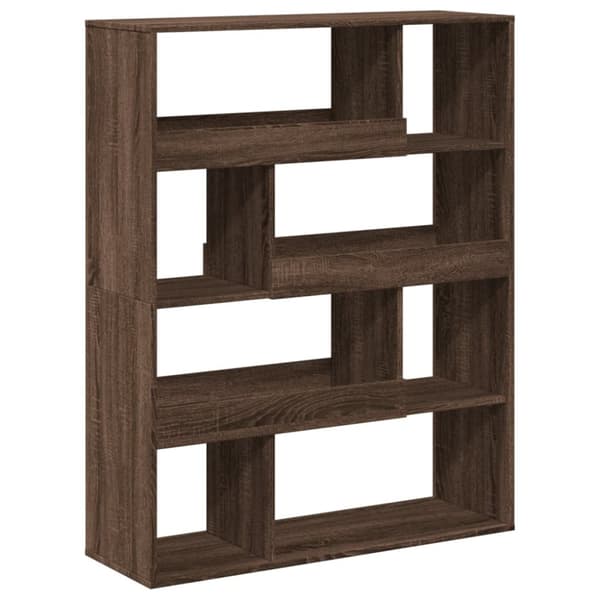 rumdeler 100x33x125,5 cm konstrueret træ brun egetræsfarve