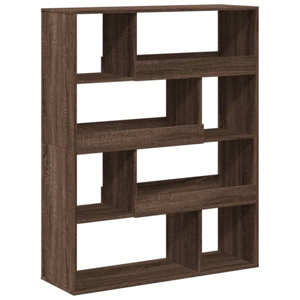 rumdeler 100x33x125,5 cm konstrueret træ brun egetræsfarve