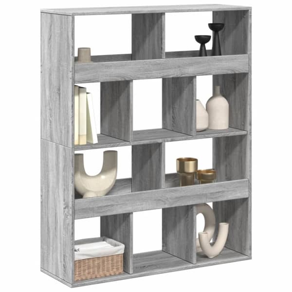 rumdeler 100x33x125,5 cm konstrueret træ grå sonoma-eg