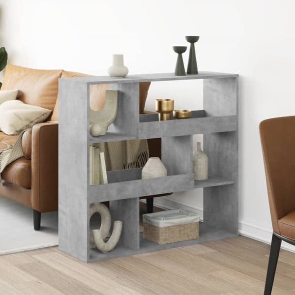 rumdeler 100x33x94,5 cm konstrueret træ betongrå