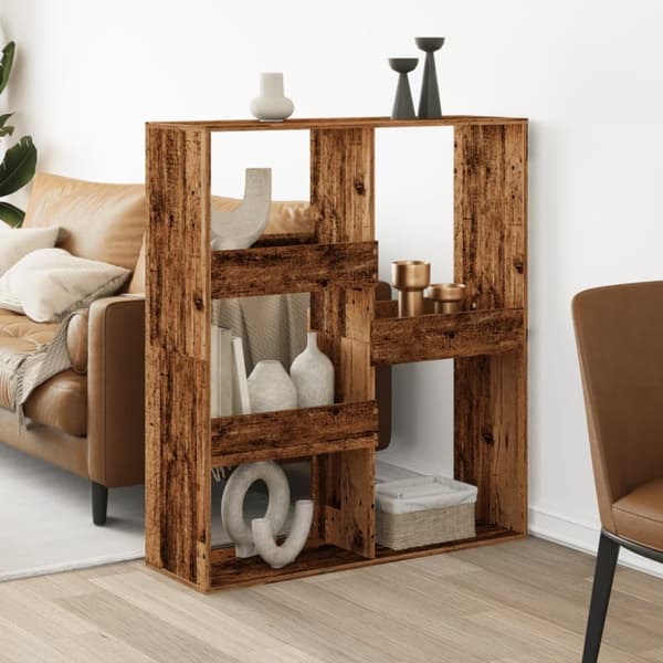 rumdeler 100x33x115 cm konstrueret træ antikt træ