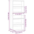 Miniatyrbillede 9 af 10: bogreol 80x30x189 cm konstrueret træ sort