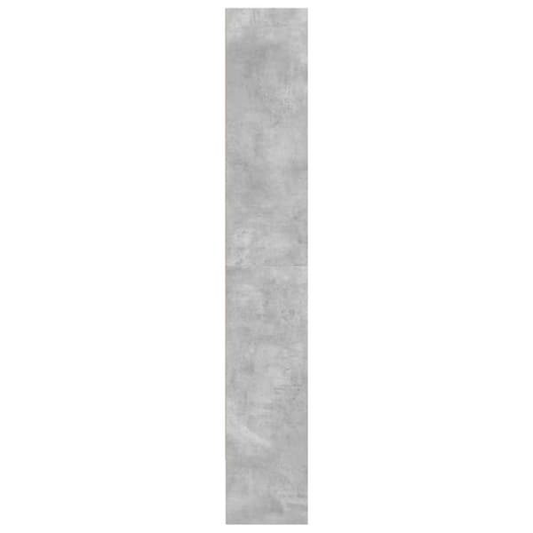 bogreol 80x30x189 cm konstrueret træ betongrå