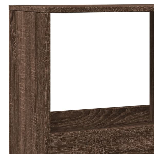 rumdeler 100x33x175 cm konstrueret træ brun egetræsfarve