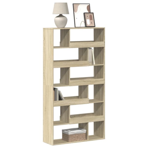 bogreol 100x33x187,5 cm konstrueret træ sonoma-eg