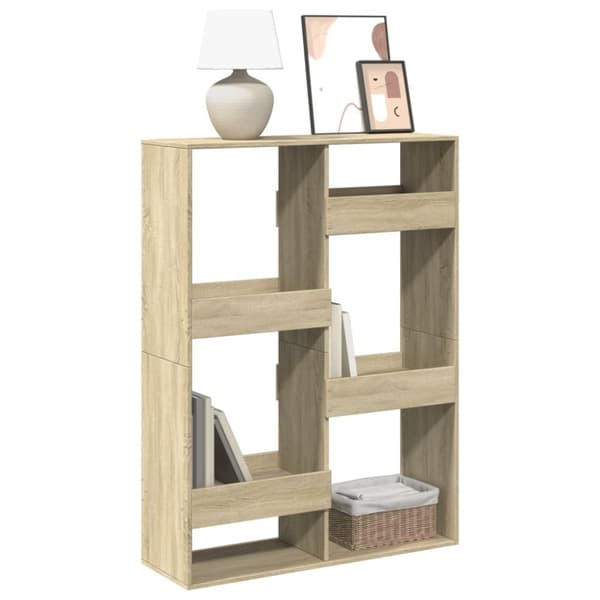 bogreol 100x33x135 cm konstrueret træ sonoma-eg