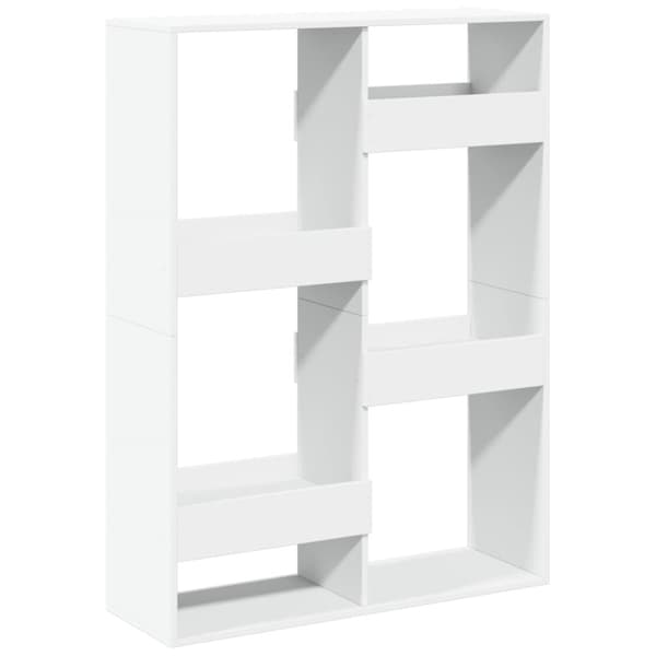 bogreol 100x33x135 cm konstrueret træ hvid