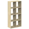 Miniatyrbillede 2 af 10: bogreol/rumdeler 69,5x29x137,5 cm konstrueret træ sonoma-eg