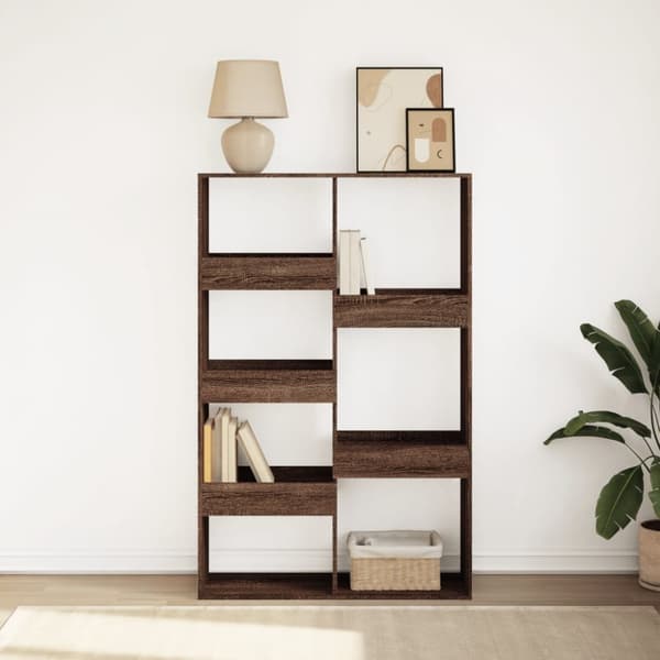 bogreol 100x33x155,5 cm konstrueret træ brun egetræsfarve