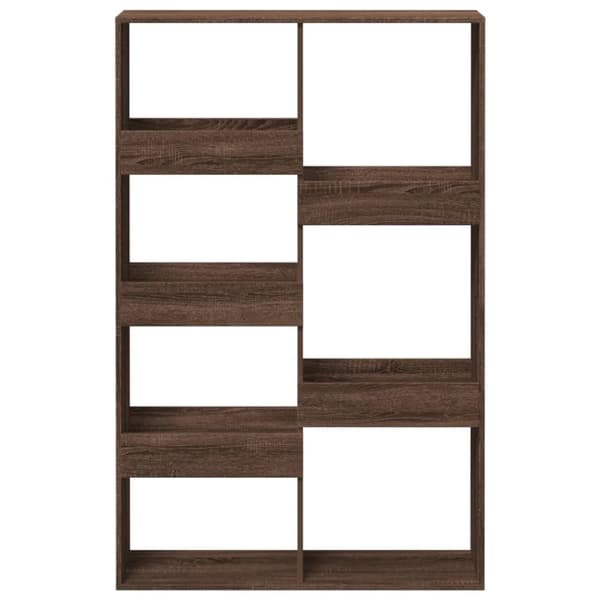 bogreol 100x33x155,5 cm konstrueret træ brun egetræsfarve