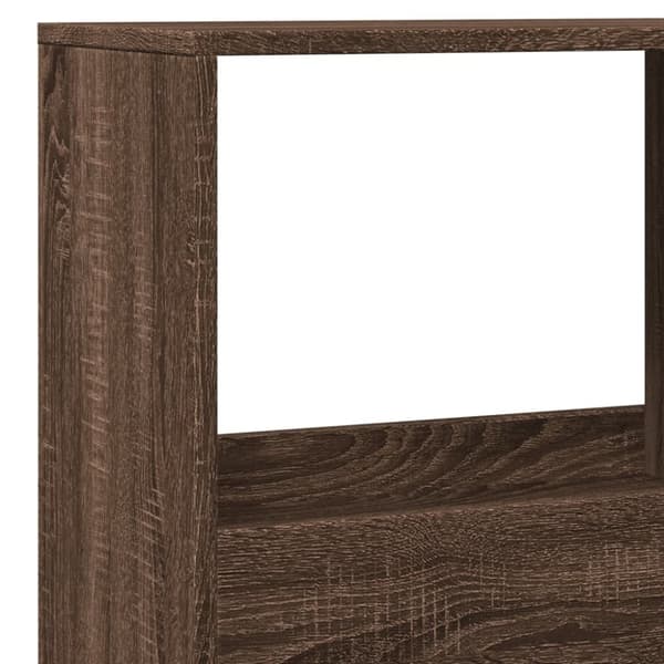 bogreol 100x33x155,5 cm konstrueret træ brun egetræsfarve