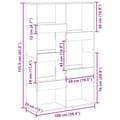 Miniatyrbillede 9 af 10: bogreol 100x33x155,5 cm konstrueret træ brun egetræsfarve