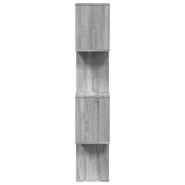 bogreol/rumdeler 70x24x129 cm 4 niveauer konstrueret træ