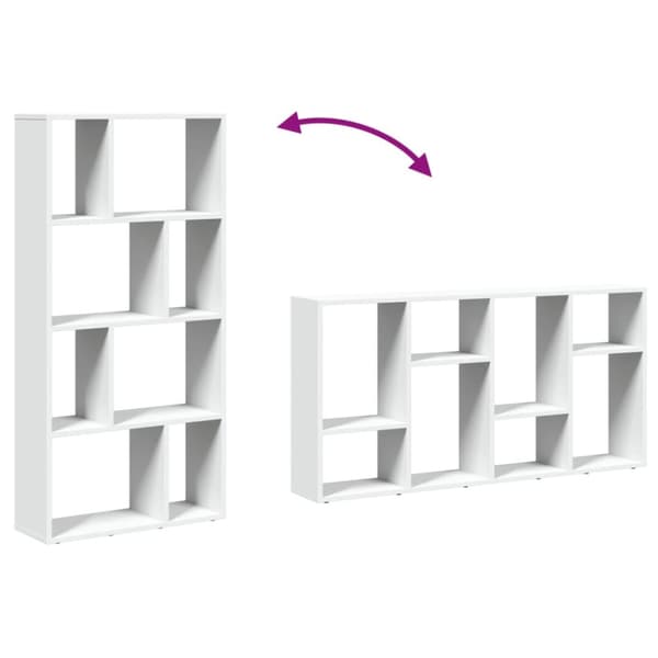 bogreol 60x20x120 cm konstrueret træ hvid