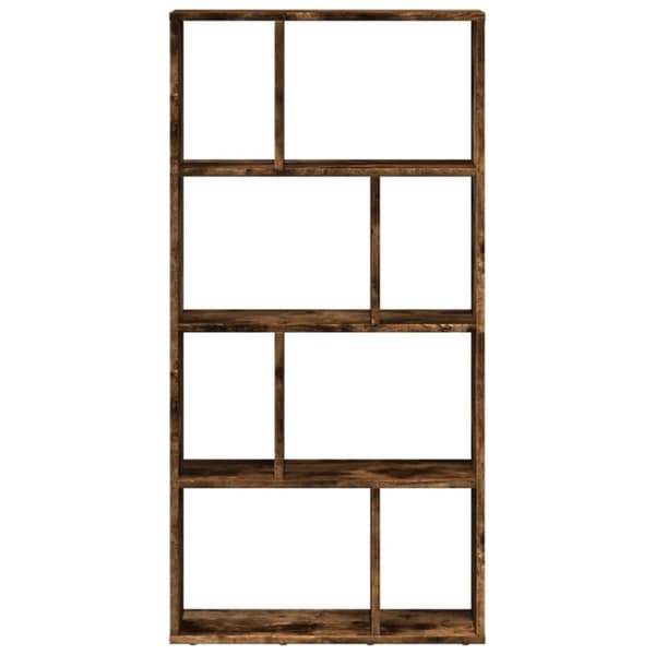 bogreol 60x20x120 cm konstrueret træ røget egetræsfarve